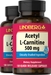 Acetyl L-Carnitine 500 mg, 120 Capsules x 2 Bottles