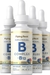 B-Complex Liquid Plus B-12 Sublingual , 1200 mcg, 2 fl oz (59 mL) Dropper Bottle, 4  Bottles
