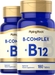 B Complex + VitaminB-12 2 Bottles x 180 Tablets