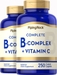 B-Complex Plus Vitamin C, 250 Coated Caplets, 2  Bottles