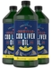 Engelvaer Norwegian Cod Liver Oil (Natual Lemon Flavor), 16 fl oz (473 mL) Bottle