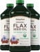 Flaxseed Oil  Organic 3 Bottles x 16 fl oz