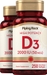 Vitamin D3 2000 IU  2 Bottles x 250 Softgels