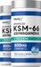 KSM-66 Ashwagandha, 800 mg (per serving), 200 Coated Caplets, 2  Bottles
