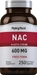 N-Acetyl Cysteine (NAC), 600 mg, 250 Quick Release Capsules
