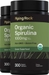 Spirulina (Organic), 1000 mg (per serving), 300 Vegetarian Tablets, 2  Bottles